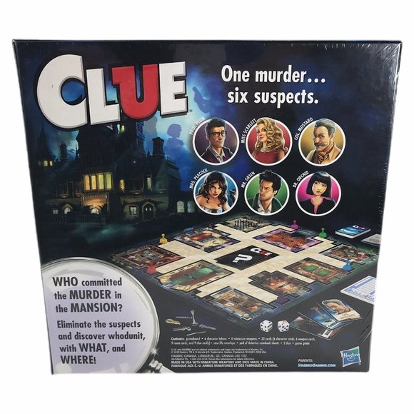 Hasbro Clue The Classic Mystery Board Game W/Fun Activity Sheet Family SEALED - Picture 2 of 2
